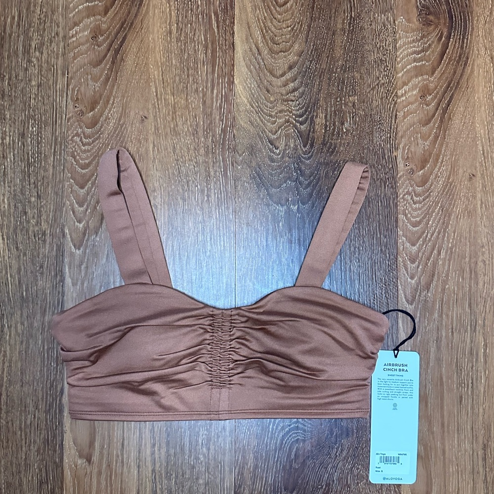 alo yoga airbrush cinch bra